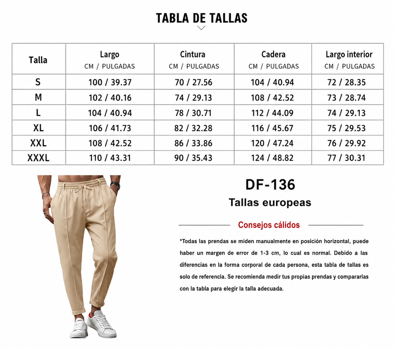 Pantalones de traje para hombre / Pantalones formales