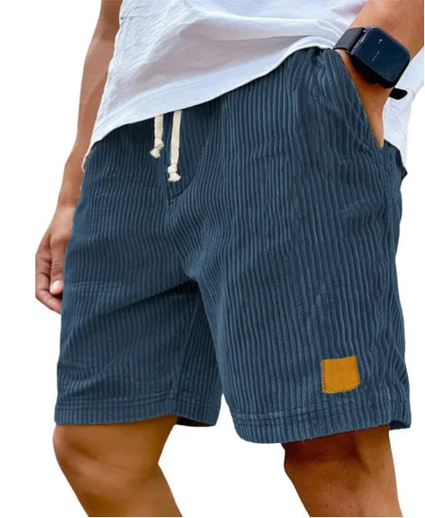 Pantalones cortos casuales de pana estilo retro para hombre