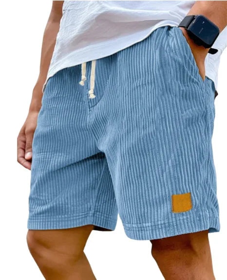 Pantalones cortos casuales de pana estilo retro para hombre