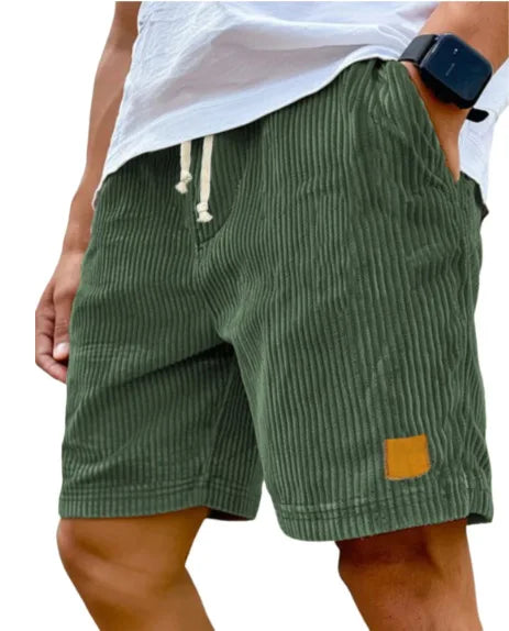 Pantalones cortos casuales de pana estilo retro para hombre