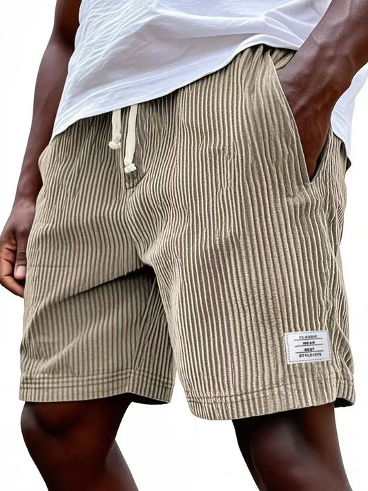 Pantalones cortos casuales de pana estilo retro para hombre