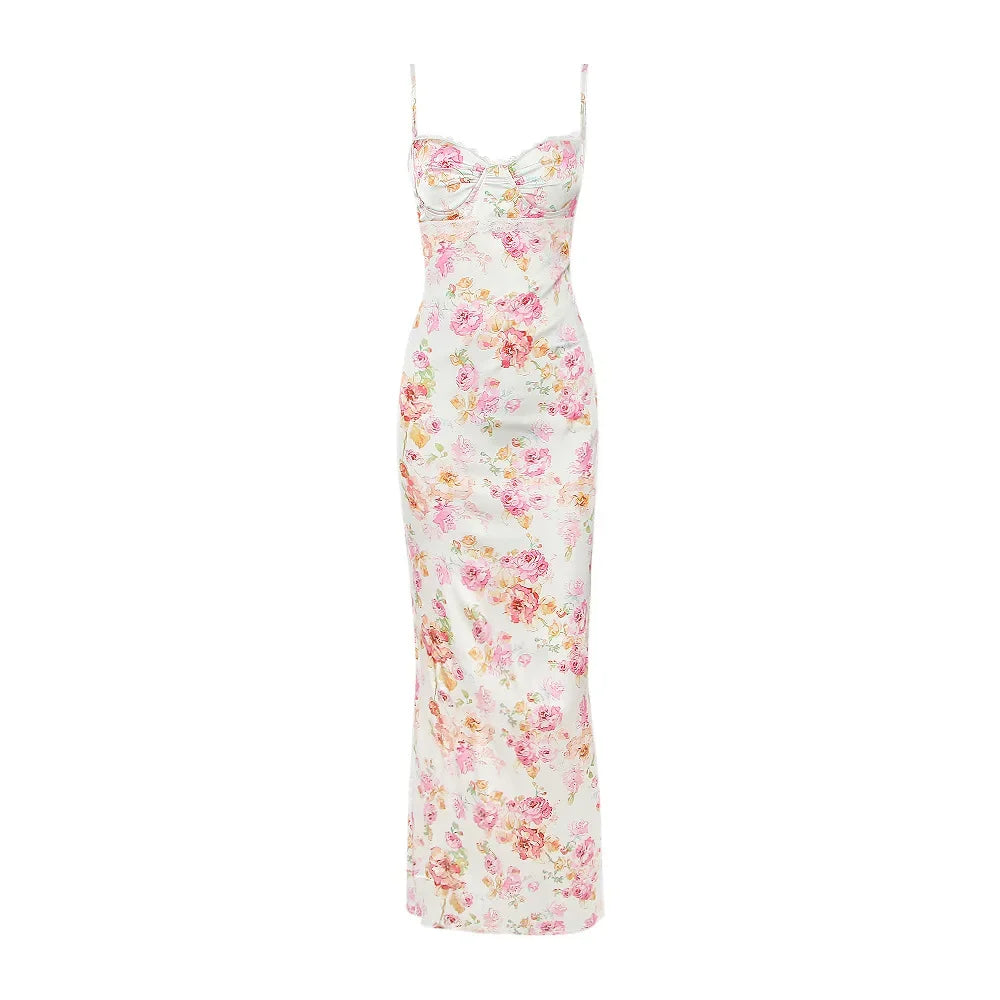Valentina - Vestido Largo Floral de Tirantes