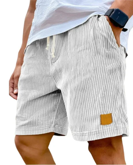 Pantalones cortos casuales de pana estilo retro para hombre