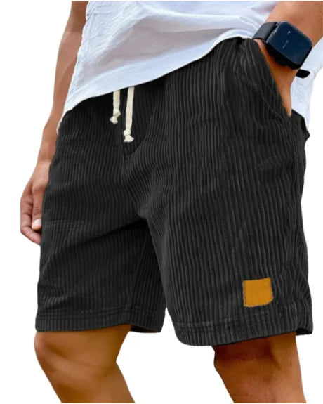 Pantalones cortos casuales de pana estilo retro para hombre