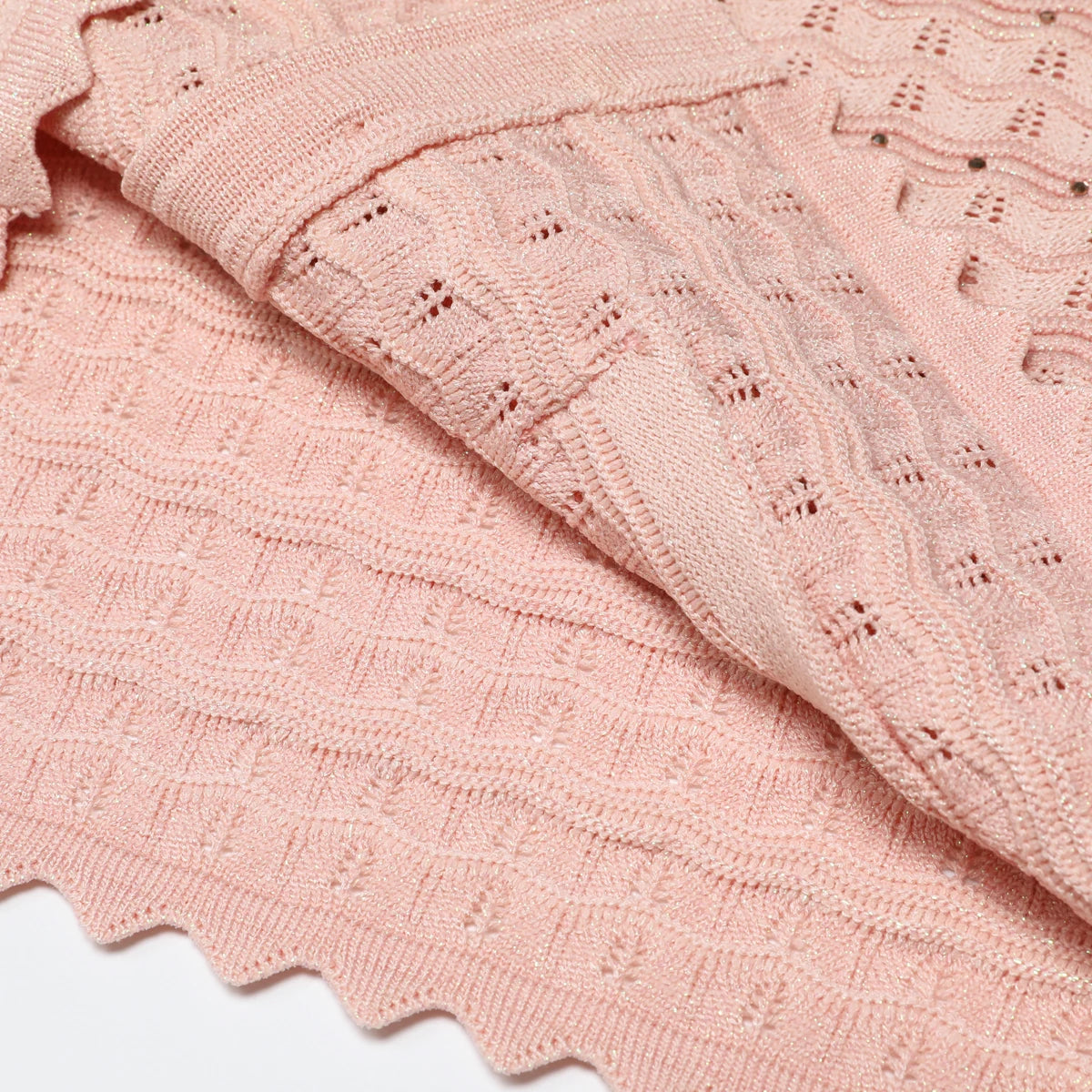 Conjunto de Punto Cardigan y Falda Rosa