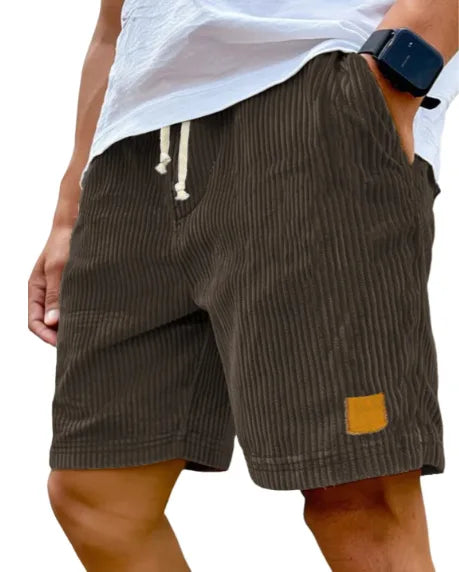Pantalones cortos casuales de pana estilo retro para hombre