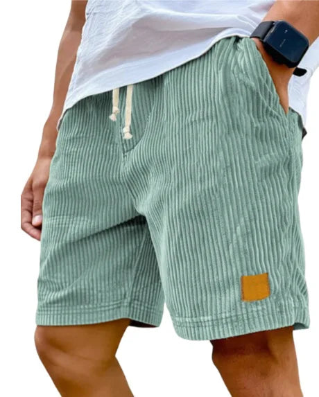 Pantalones cortos casuales de pana estilo retro para hombre