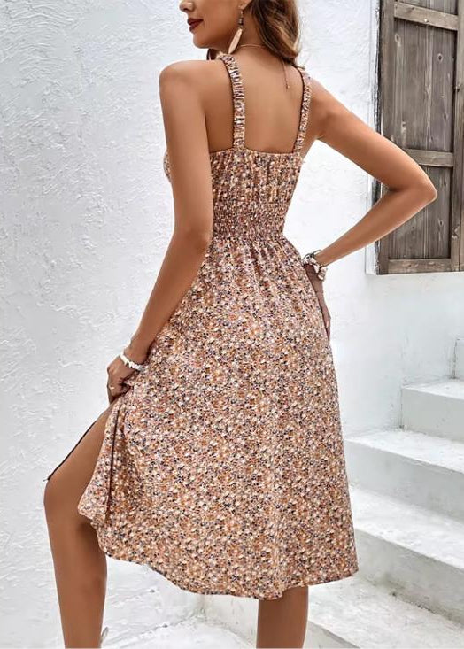 Vestido Boho Halter Floral